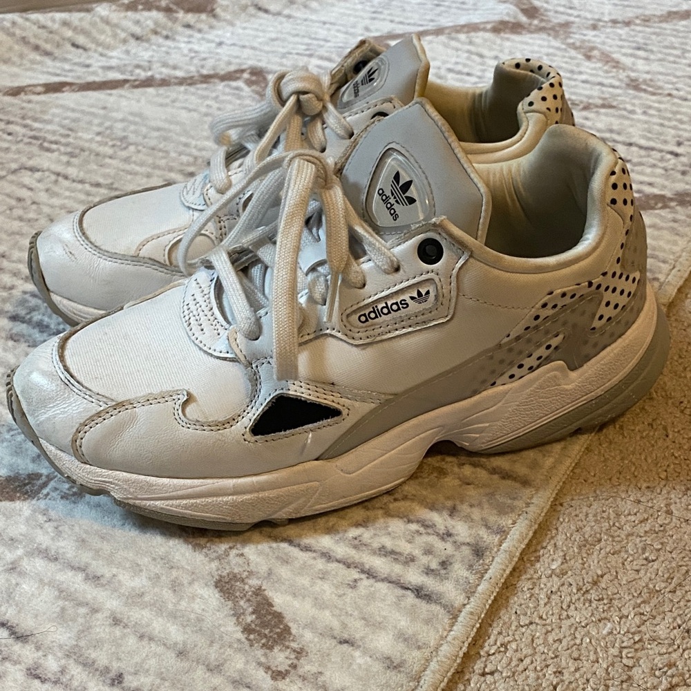 Adidas Cream and Gray Sneakers size 9